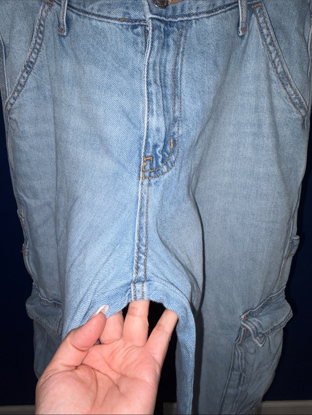 Wild Fable- Wide Leg Cargo Jeans – Size 6 - Picture 8 of 16